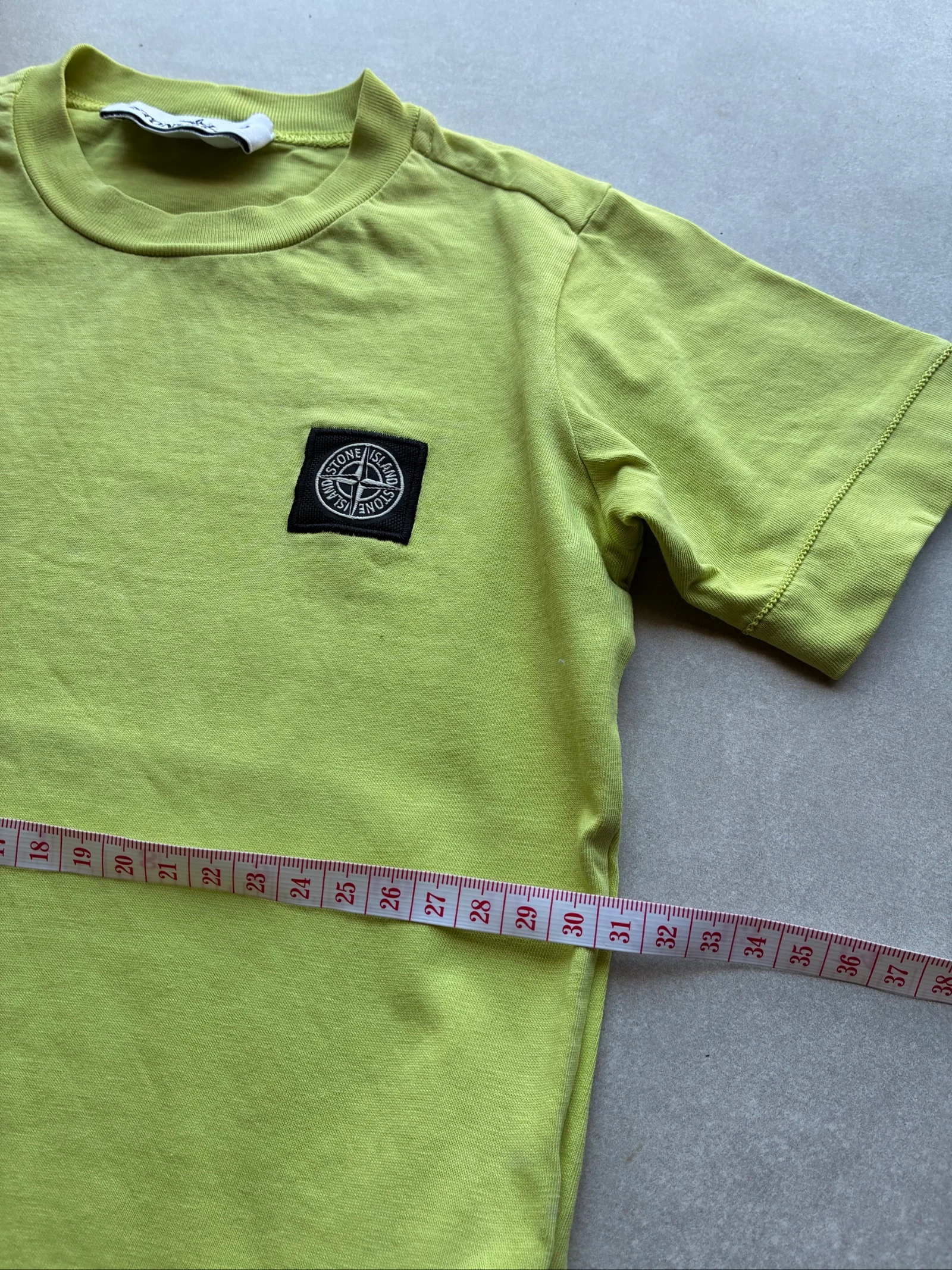 T-shirt Stone Island Junior Verde Autêntico Logo Bordado Tamanho 3 Anos (98 cm) – Muito Bom Estado – photo 7
